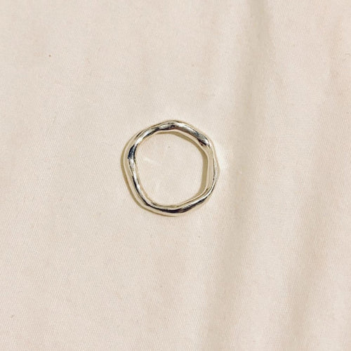 Silver Inégal ring